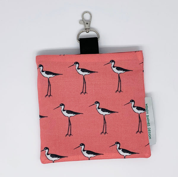 Black-necked Stilt Keychain Bag