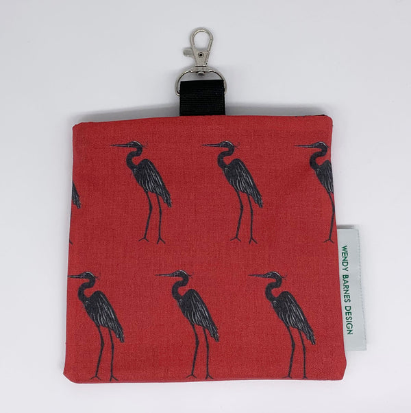 Great Blue Heron Keychain Bag