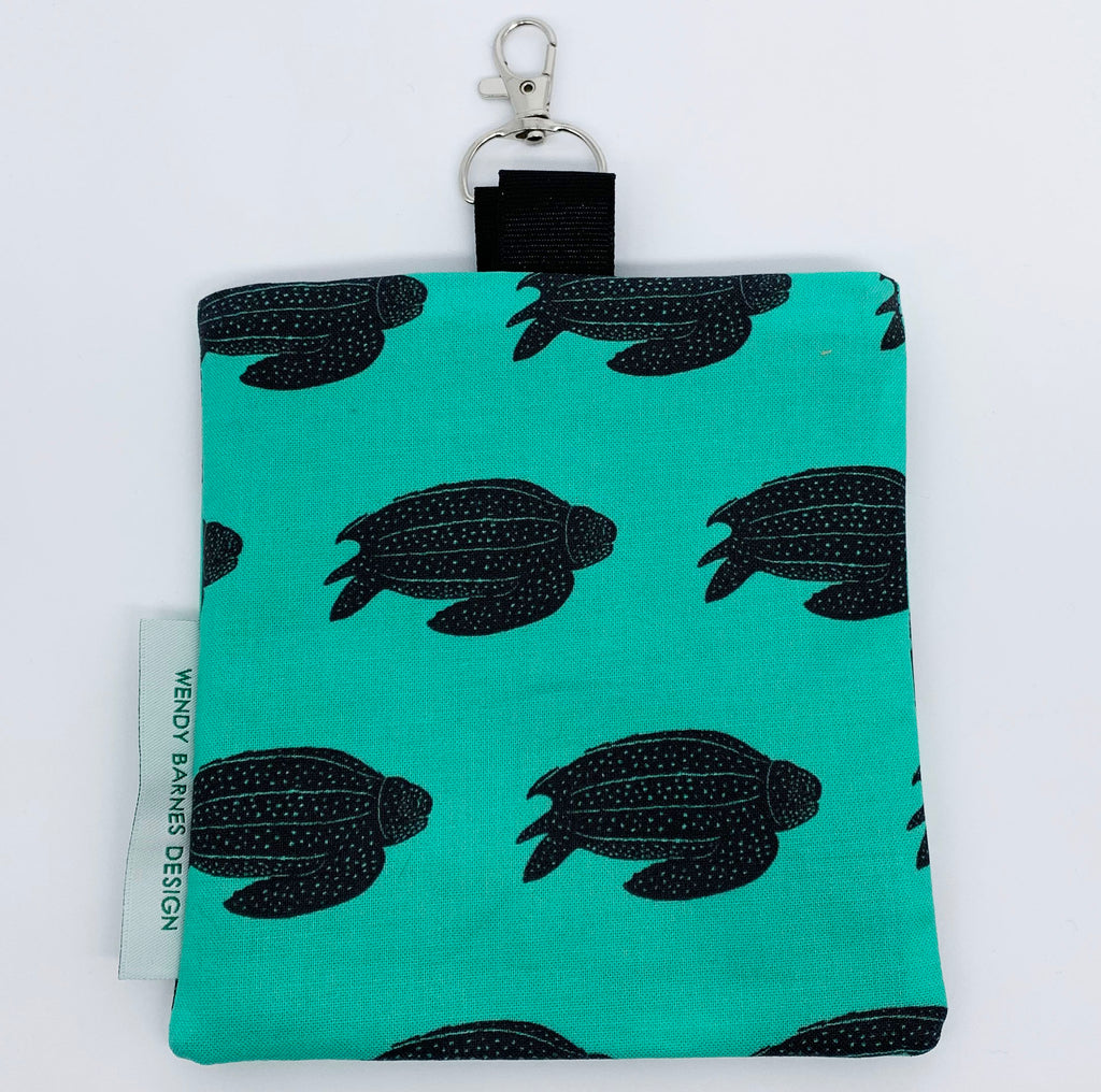 leatherback sea turtle keychain bag