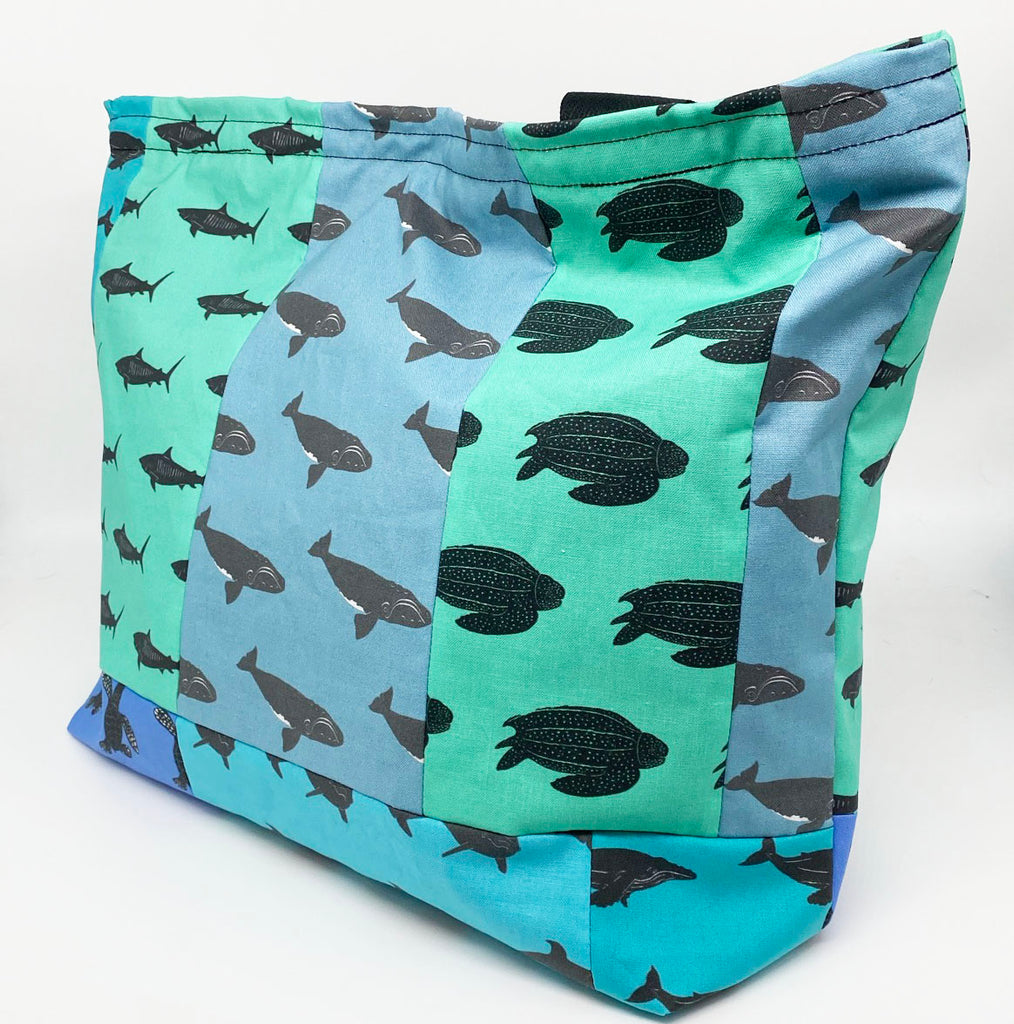 ocean animal tote bag