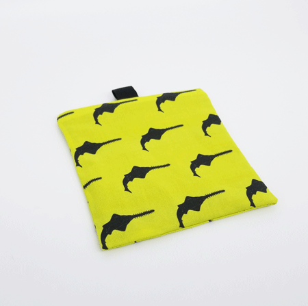 sawfish print fabric bag