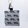 Snow Leopard Keychain Bag