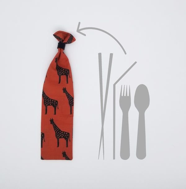 giraffe reusable straw case
