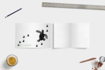 Printable Sea Turtle Hatchling Greeting Card