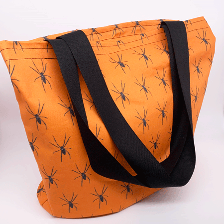 Halloween Tote Bag with Spiders