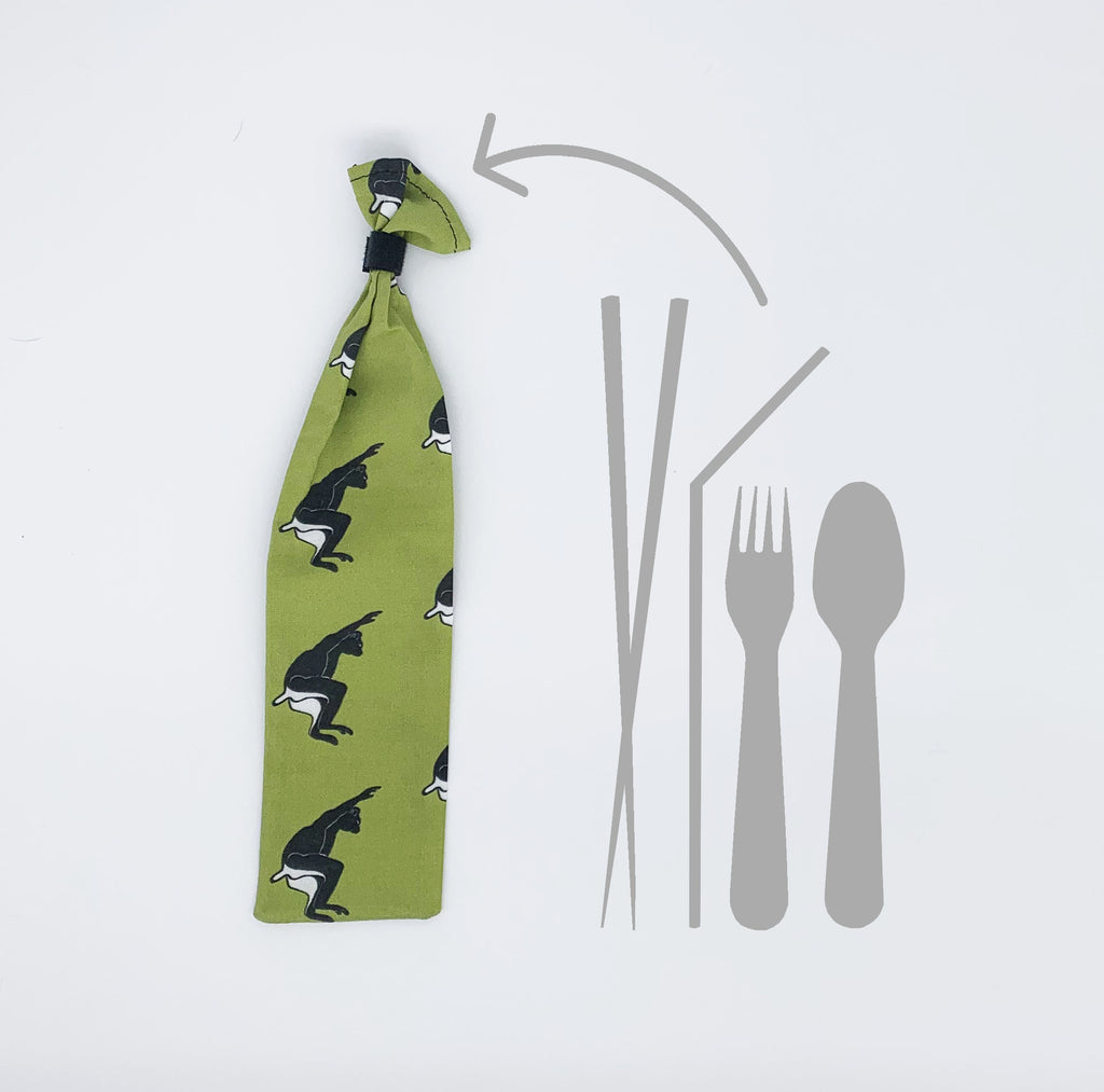 Indri print straw case