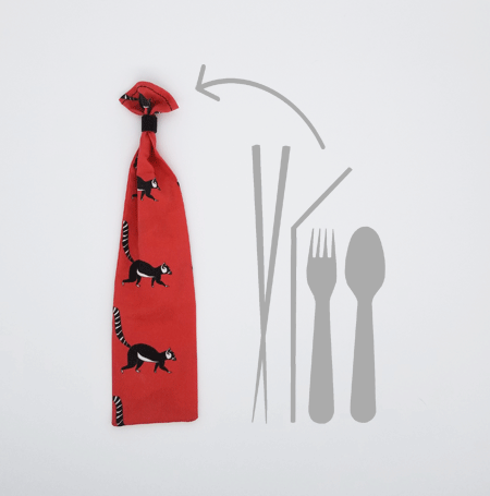 Lemur Print - Reusable Straw Case