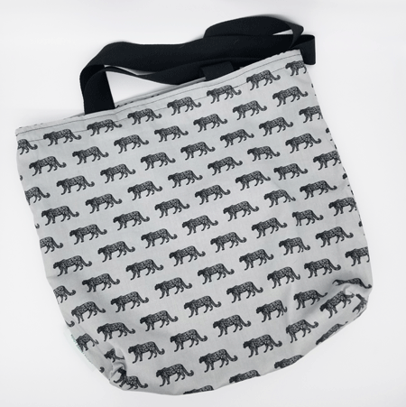 snow leopard tote