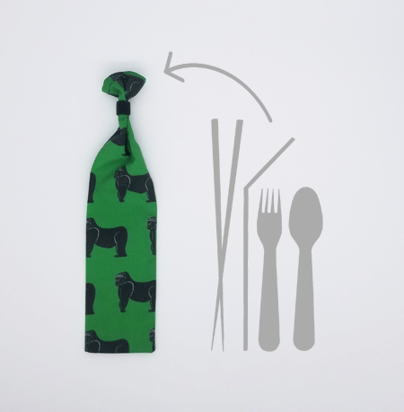 Reusable Straw Case gorilla print